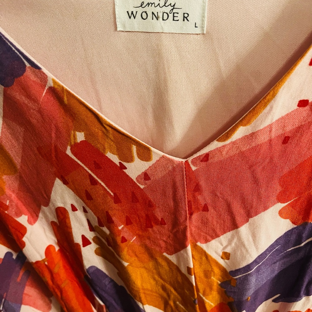 Emily Wonder Vibrant Long Sleeve Abstract Dress - Picture 3 of 4